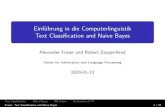 Einfأ¼hrung in die Computerlinguistik Text Classification and Naive Bayes fraser/intro_2019_WS/...آ 