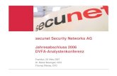 secunet Security Networks AG Jahresabschluss 2006 DVFA ... ... DVFA-Analystenkonferenz / 29.03.2007