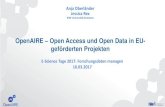 OpenAIRE Open Access und Open Data in EU- gefأ¶rderten ... OpenAIRE â€“Open Access und Open Data in