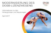 MODERNISIERUNG DES DOSB-LIZENZWESENS - NWTU 2017-07-25آ  Seite 3 Modernisierung des DOSB-Lizenzwesens