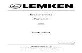 Ersatzteilliste Parts list Parts list Culitvators LEMKEN GmbH & Co. KG. INHALTSVERZEICHNIS / CONTENTS