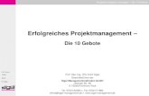 Erfolgreiches Projektmanagement 2018-10-05آ  Erfolgreiches Projektmanagement â€“ Die 10 Gebote Prof.