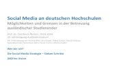 Social Media an deutschen Hochschulen ... Social Media an deutschen Hochschulen Mأ¶glichkeiten und Grenzen