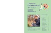 Lainecker Gemeindebrief - Gemeindebrief April / Mai 2016 Evangelisch-Lutherische Epiphaniaskirche Monatsspruch
