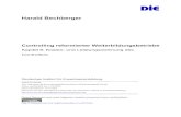 Controlling reformierter Weiterbildungsbetriebe. Kapitel 8 ... Harald Bechberger (2005): Controlling