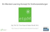e:t:p:M â€“ Ein Blended-Learning-Konzept f¼r Groveranstaltungen