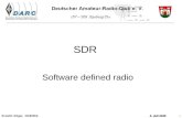 OV â€“ T08 Neuburg/Do. Erstellt: Edgar, DG8MDA 1 4. Juli 2015 SDR Software defined radio
