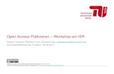 Open Access-Publizieren -- Workshop am ISR