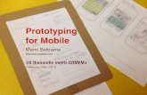 Prototyping for mobile