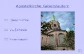 Apostelkirche Kaiserslautern Geschichtete Auenbau Innenraum