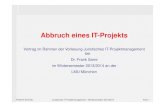 Abbruch eines IT-Projekts - PST 2016-09-30آ  Friedrich Schmidt Juristisches IT-Projektmanagement â€“