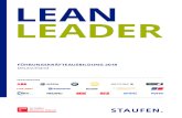 Lean Leader Programm 2018 2017. 11. 3.¢  In 2 Modulen stehen das erfolgreiche Anwenden und die Adaption