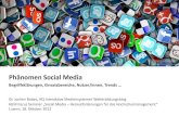 Ph¤nomen Social Media. Begriffskl¤rungen, Einsatzbereiche, Nutzer/innen, Trends