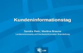 Kundeninformationstag Sandra Rein; Martina Braune Landesvermessung und Geobasisinformation Brandenburg
