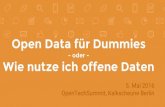 Open Data f¼r Dummies