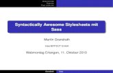 Syntactically Awesome Stylesheets mit Sass