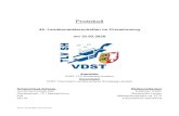 Protokoll - VDST ... Protokoll 42. Landesmeisterschaften im Finswimming am 22.02.2020 Wettkampfbecken