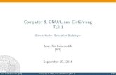 Computer & GNU/Linux Einfuhr ung Teil 1 Kernel Die Runlevels Runlevels und Initialisierung Runlevels