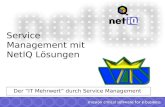 1 Service Management mit NetIQ L¶sungen Der IT Mehrwert durch Service Management