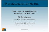 HA Architekturen mit MySQL