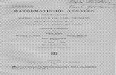 Sonderabdruok. MATHEMATISCHE ANNA Sonderabdruok. MATHEMATISCHE ANNA. BEGR£“NDET 1868 DURCH . ALFRED