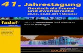 41. Jahrestagung - FaDaF e.V. Erfolgreich studieren in Deutschland Anzeige_gast_A5_hoch.indd 1 23.01.2014