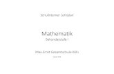 New Mathematik - Gesamtschule Max-Ernst-Gesamtschule 2019. 11. 1.¢  Mathematik-Unterrichts besser gerecht