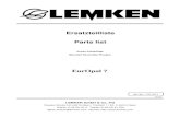 Lemken EurOpal 7 parts catalog