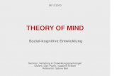 THEORY OF MIND - Department .THEORY OF MIND Sozial-kognitive Entwicklung Seminar â€‍Vertiefung in