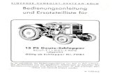 Manual za traktor Deutz...K LOCKNER-  Bedienungsanleitung und Ersatzteilliste fijr 15 PS Deutz-Schlepper L 514: l, 5 Gang lugekhlt Gitig Schlepper Nr. 7518/1