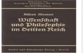 Wissenschaft und Philosophie im Dritten Reich / Heft 32 / Alfred Klemmt / 1938