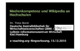 Medienkompetenz und Wikipedia an Hochschulen