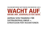 Vortrag netzwerk recherche: Training f¼r Datenjournalismus