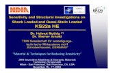 Sensitivity and Structural Investigations on Shock and Structural Investigations on Shock Loaded and Quasi-Static Loaded KS22a HE Dr. Helmut Muthig (*) Dr. Werner Arnold TDW Gesellschaft