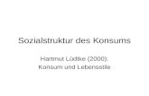 Sozialstruktur des Konsums Hartmut L¼dtke (2000): Konsum und Lebensstile