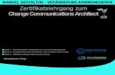 Change Communications Architect - Zertifikatslehrgang/Weiterbildung Change Management