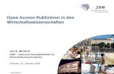 Open Access-Publizieren in den Wirtschaftswissenschaften