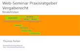 Web-Seminar Praxisratgeber Vergaberecht - Bindefristen