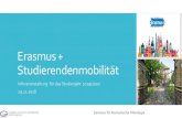Erasmus + Studierendenmobilitأ¤t ... Erasmus+-Beratung Gأ¶ttingen International Erasmus+ Key Action
