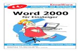 164 4,- Anleitungen und Workshops Word 2000 2019. 8. 17.آ  Word 2000 fأ¼r Einsteiger 164 KnowWare Anleitungen