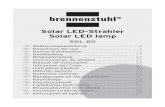 Solar LED-Strahler Solar LED lamp 5 Solar LED-Strahler SOL 80 Bedienungsanleitung Achtung: Beachten