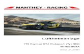 718 Cayman GT4 Clubsport (Typ 982) MTH583004A 718 Cayman GT4 CS (Typ 982) Kontakt Manthey-Racing GmbH