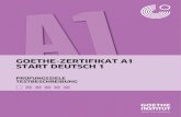 GOETHE-ZERTIFIKAT A1 START DEUTSCH 1 A1: Start Deutsch 1 QuAlITأ¤TSKRITERIEn bEI DER PRأ¼FunGSEnTwIcKlunG