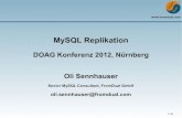 MySQL Replikation 2013. 3. 17.آ  1 / 26 MySQL Replikation DOAG Konferenz 2012, Nأ¼rnberg Oli Sennhauser