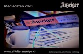 Anzeiger Bezirk Affoltern - Mediadaten 2020 ... Erscheinungen 2020 letzte Ausgabe, 31. Dezember 2019