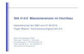 SIA 414/2 Masstoleranzen im Hochbau Zentralschweiz... 2016/09/07 آ  SIA 414/2 Masstoleranzen im Hochbau