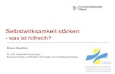 Selbstwirksamkeit stأ¤rken - Onkologiepflege Schweiz 2020. 9. 21.آ  2 Unter Selbstwirksamkeit (SW, Self-efficacy
