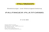 PALFINGER PLATFORMS - .Bedienungs- und Wartungsanleitung PALFINGER PLATFORMS P 210 BK Palfinger Platforms