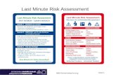 BBS-Sicherheitsschulung Seite 1 Last Minute Risk Assessment