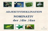 Adjektivdeklination Nominativ Bestimmter Artikel